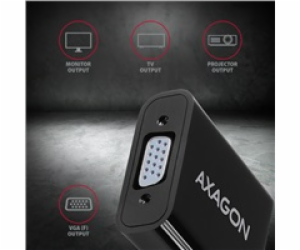 AXAGON RVH-VGAN, HDMI -> VGA redukce / adaptér, FullHD, a...