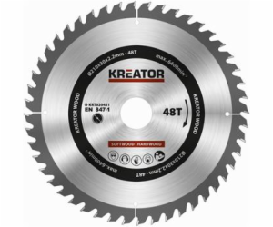 Pilový kotouč Kreator KRT020421 na dřevo 210mm, 48T