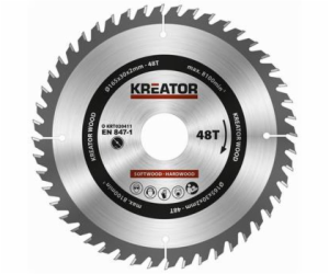 Pilový kotouč Kreator KRT020411 na dřevo 165mm, 48T 