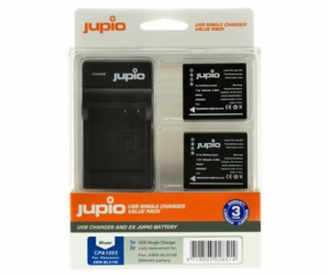 Set Jupio 2x DMW-BLG10 - 900 mAh + USB Single Charger 