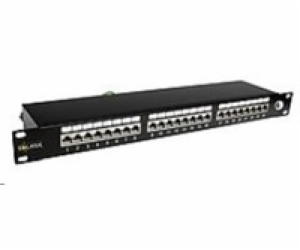 Solarix Patch panel 24 x RJ45 CAT6 STP černý 1U SX24-6-ST...