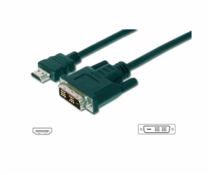 Digitus Adaptérový kabel HDMI, typ A-DVI (18 + 1) M / M, ...