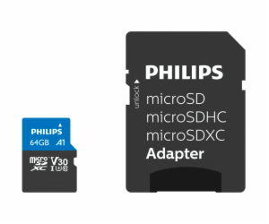 Philips MicroSDXC Card      64GB Class 10 UHS-I U3 vc. Ad...