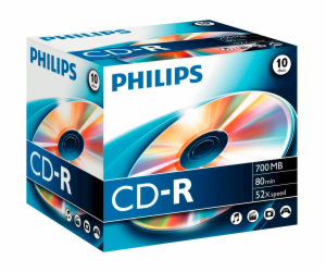 1x10 Philips CD-R 80Min 700MB 52x JC