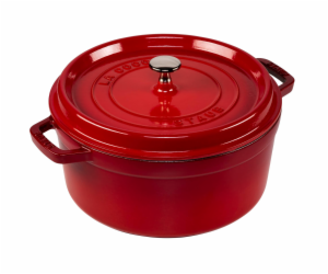 Staub Kulatý litinový hrnec s poklicí 26 cm 5 l červený