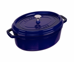 Litinový hrnec Staub La Cocotte 29cm oválný tmave modrý