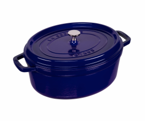 Litinový hrnec Staub La Cocotte 31cm oválný tmave modrý