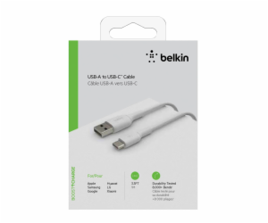 Belkin USB-C/USB-A kabel 1m PVC, bila CAB001bt1MWH