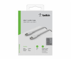 Belkin USB-C/USB-C kabel 1m oplasteny, bily CAB004bt1MWH