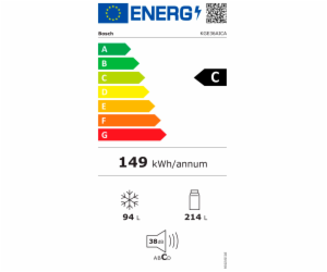 Bosch KGE 36 AICA kombinovaná chladnička