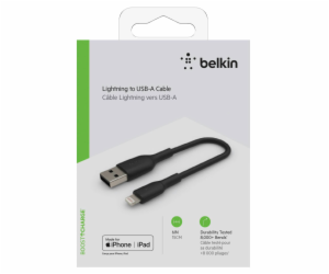 Belkin Lightning nab./synchron. kabel 15cm,PVC,cerný,mfi ...