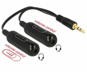 DeLOCK audio kabel 3,5 mm (zástrčka) > 2x 3,5 mm (zásuvka)