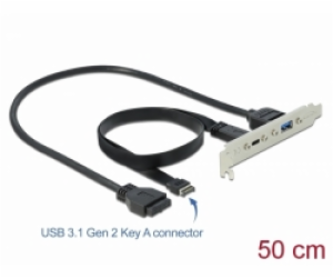 DeLOCK kryt slotu USB 3.2 Gen 2, klíč A samec + 19 pin > ...