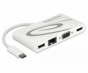 DeLOCK USB adaptér, USB-C zástrčka > USB-A + USB-C + HDMI...