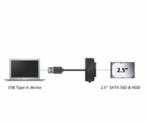 AKASA adaptér kabel USB 3.1 Gen 1 pro 2.5" SATA SSD & HDD