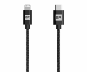 ER POWER kabel USB-C/Lightning 120cm černý