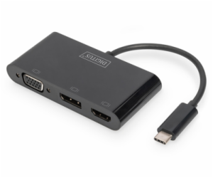 Digitus USB Adapter, USB-C Stecker > VGA + HDMI + Display...