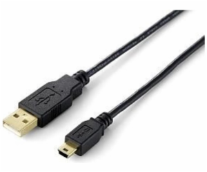 Equip USB-A - miniUSB USB kabel 3 m černý (128225)