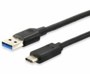 Equip kabel USB-A - USB-C USB 1 m černý (12834107)