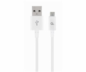 GEMBIRD Kabel USB 2.0 AM na MicroUSB kabel (AM/BM), 1m, bílý