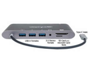 Manhattan 7v1 USB-C stanice/replikátor (152808)