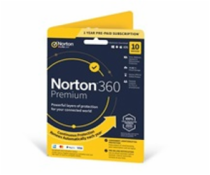 NORTON 360 PREMIUM 75GB +VPN 1 uživatel pro 10 zařízení n...