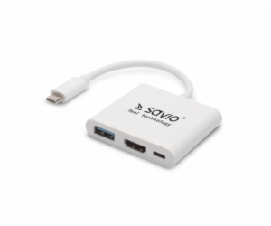 SAVIO AK-48 USB TYP C-HDMI, USB 3.0, PD ADAPTÉR USB PERSA...