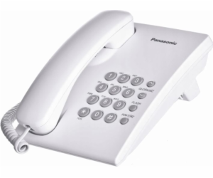 Bílý stolní telefon Panasonic KX-TS500PDB