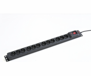 ARMAC Surge M12 / 16A Rack 19    black 1.5m 12ti místná p...