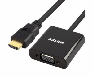 Adaptér AV Unitek HDMI - D-Sub (VGA) + Jack 3,5 mm černý ...