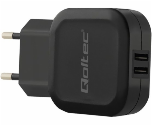 Qoltec Smartphone / Tablet 2x USB nabíječka (50186)