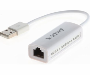 USB LAN 2.0 adaptér - Fast Ethernet (RJ45) SAVIO CL-24, b...