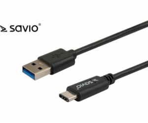 Savio USB-A - USB-C USB kabel 1 m černý (SAVKABELCL-101)