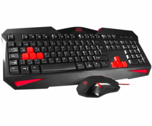 Mars Gaming MCP1 keyboard Mouse included Black  Red