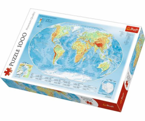 Trefl Puzzle 1000el - Fyzická mapa světa (10463)