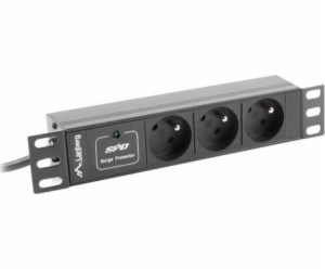 LANBERG 10  RACK POWER STRIP (1U  16A  3X 230V PL)