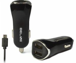 Nabíječka Beline Nabíječka do auta 2xUSB + microUSB 2.1A ...