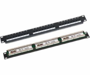 Patchpanel UTP kat.6 19 cali 1U 24xRJ45 LSA 