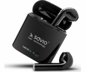 SAVIO TWS-02 Bezdrátová sluchátka Bluetooth, černá