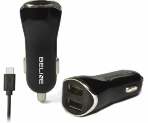 Beline 2xUSB + USB-C 2.1A nabíječka černá / černá