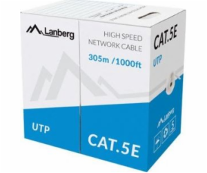 Lanberg kabel UTP Cat.5E CCA kabel 305m modrý drát LCU5-1...