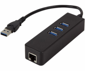 USB HUB LogiLink USB 3.0 3xUSB 3.0 1xRJ45 (UA0173A)