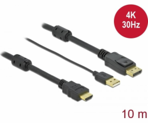 Kabel HDMI(M)-Displayport (M)4K 10M USB A(M) 85968