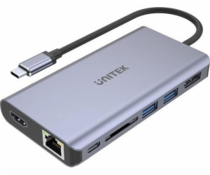 UNITEK uHUB S7 USB 3.2 Gen 1 (3.1 Gen 1) Type-C Grey