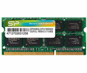 Paměť pro notebook Silicon Power SODIMM, DDR3, 8 GB, 1600...