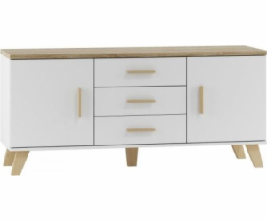 Cama sideboard LOTTA 150 2D3S white + sonoma oak