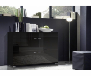 Cama sideboard LOGO II NIGHT 120/42/78 black/black gloss