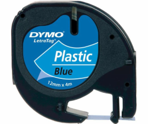 Dymo Letratag Blue Plastic 12 mm x 4 m