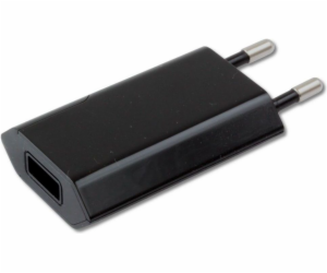 Mains Charger 100-240V - USB 5V 1A Slim Black