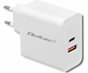 Qoltec 51715 Charger| 63W | 5-20V | 1.5-3A | USB type C P...